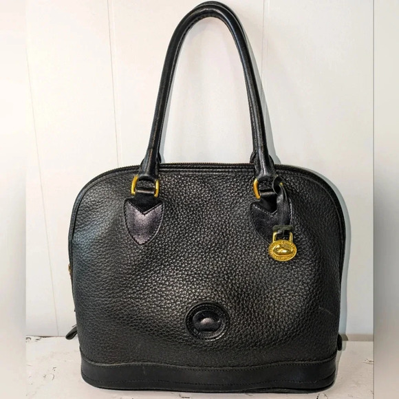 Dooney & Bourke Satchel in Black All Weather Leather Pebbled Vintage Large - Picture 13 of 13